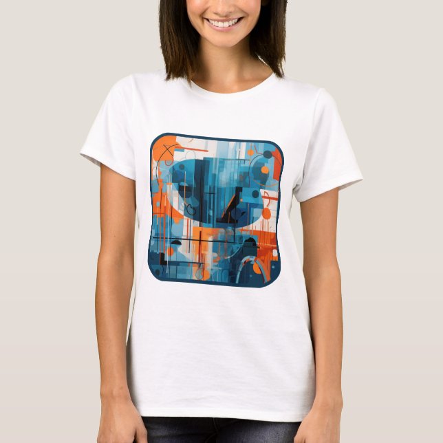 Abstract geometric shapes composition T-Shirt (Front)