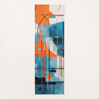 Abstract geometric shapes composition yoga mat