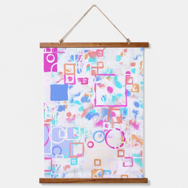 Abstract Geometric Shapes Hanging Tapestry (Front)