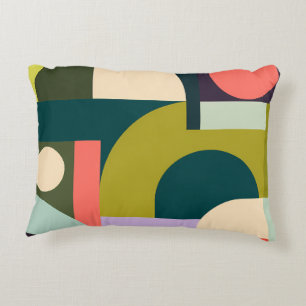 Abstract Geometric Shapes Modern Colourful Design Decorative Cushion