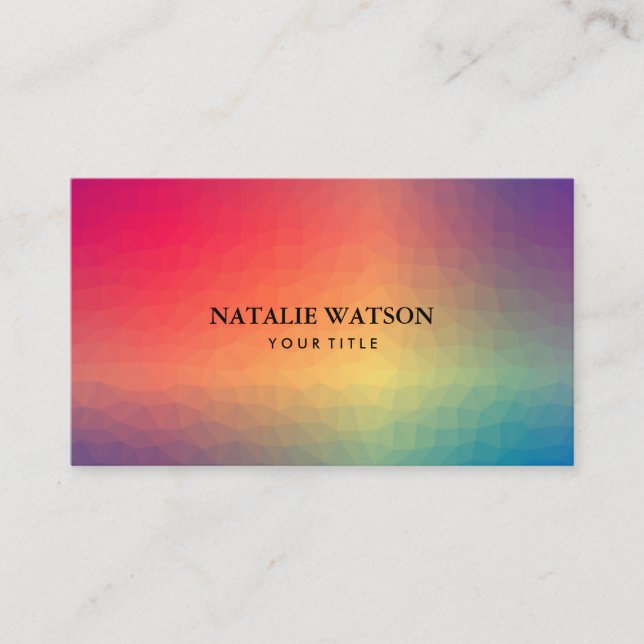 Abstract Geometric Shapes Modern Minimalist 3b Business Card (Front)