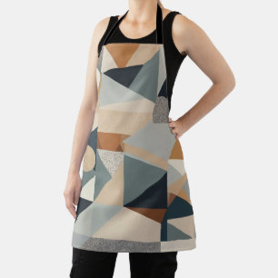 Abstract geometric shapes overlapping pattern apron