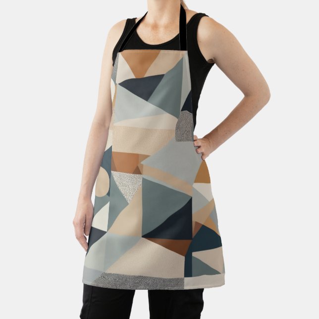 Abstract geometric shapes overlapping pattern apron (Insitu)