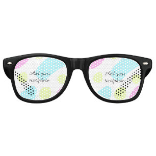 Abstract geometric shapes pastel add name photo ba retro sunglasses