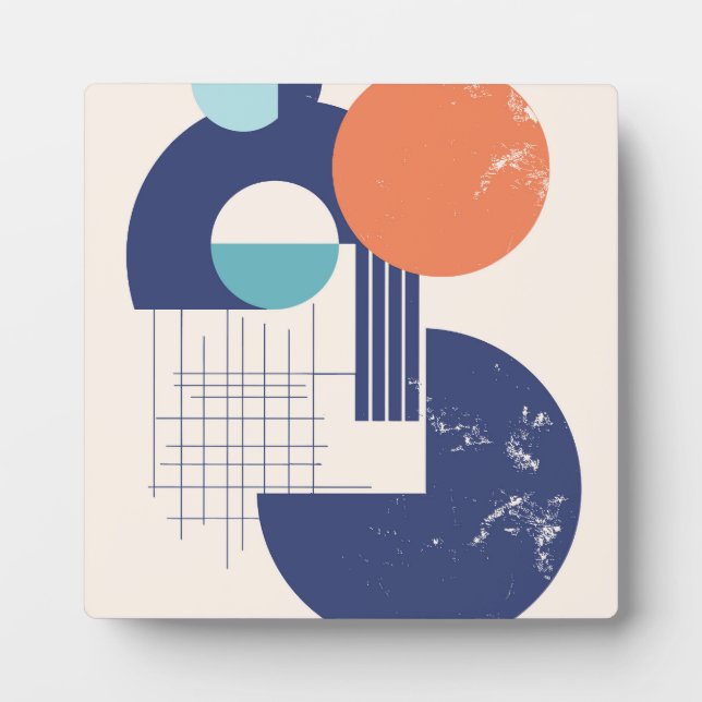 Abstract geometric shapes plaque (Front)