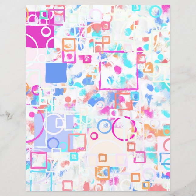 Abstract Geometric Shapes Scrapbook Paper (Front)