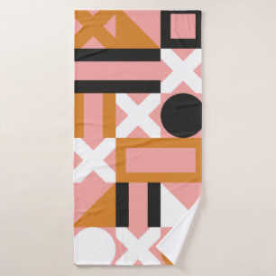 Abstract geometric shapes seamless pattern bath towel