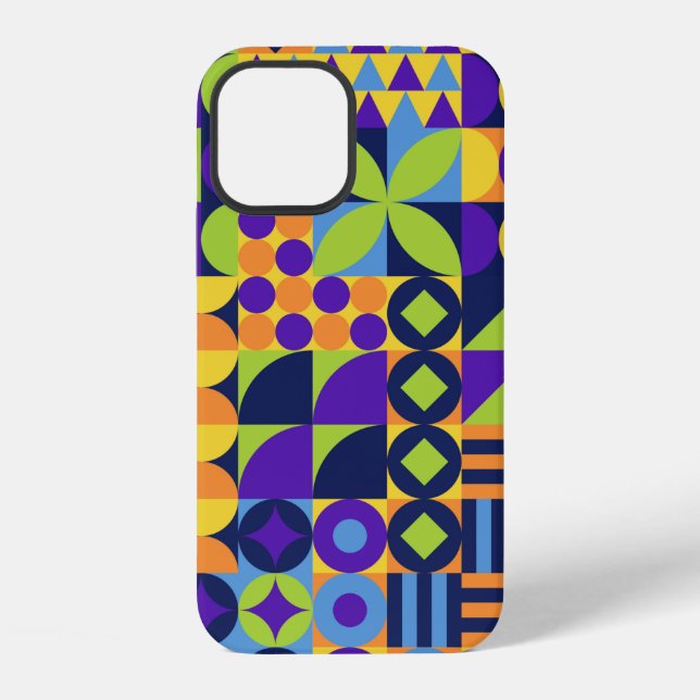 Abstract geometric shapes seamless pattern iPhone case (Back)