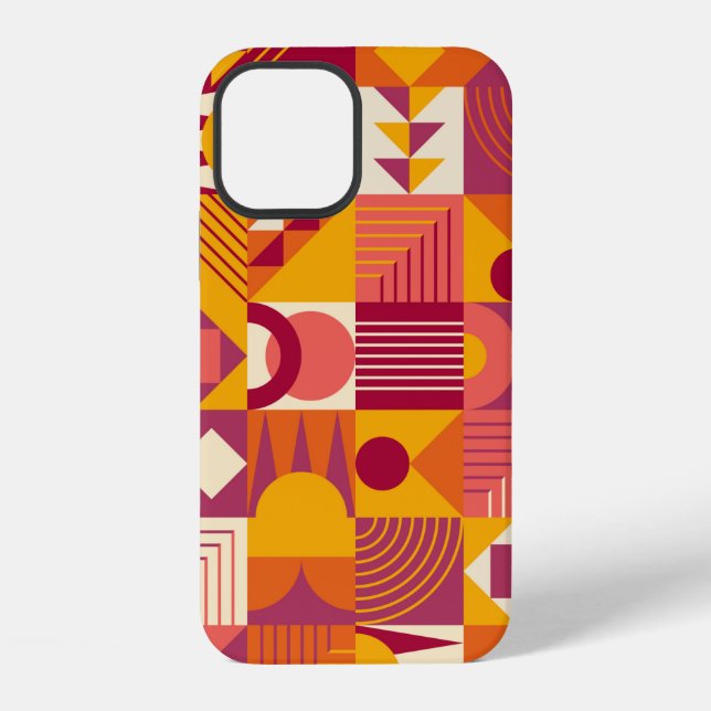 Abstract geometric shapes seamless pattern iPhone case (Back)