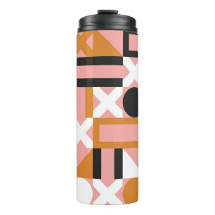 Abstract geometric shapes seamless pattern thermal tumbler