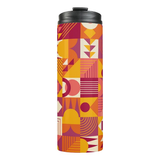 Abstract geometric shapes seamless pattern thermal tumbler (Front)