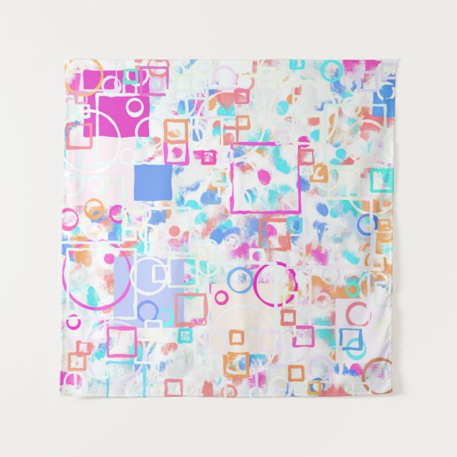 Abstract Geometric Shapes Tapestry (Front)