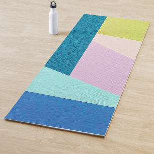 Abstract Geometric Shapes Textile Pattern Yoga Mat