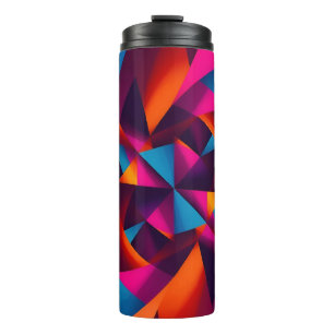 abstract geometric shapes thermal tumbler