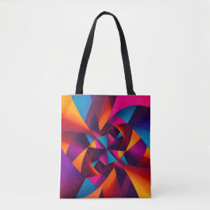 abstract geometric shapes tote bag