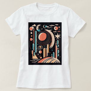 Abstract geometric space planet. Vintage cosmos T-Shirt