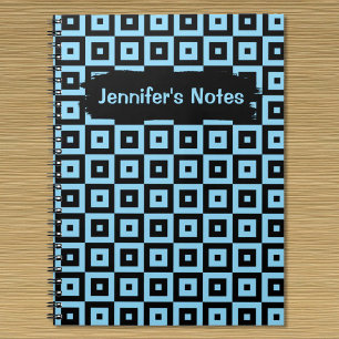  Abstract Geometric Square Pattern Notebook