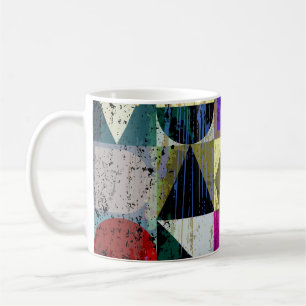Abstract Geometric: Strokes and Splashes Coffee Mug