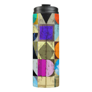 Abstract Geometric: Strokes and Splashes Thermal Tumbler