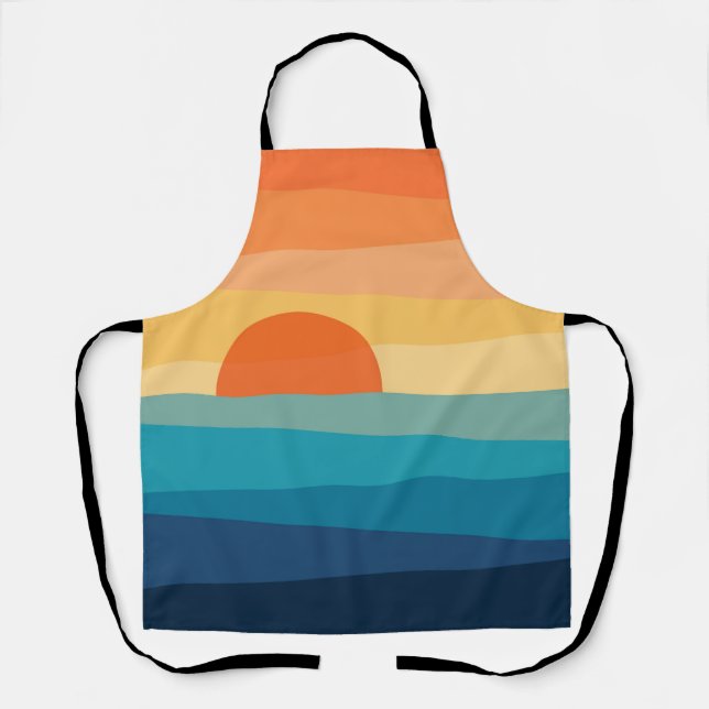 Abstract geometric sunrise apron (Front)