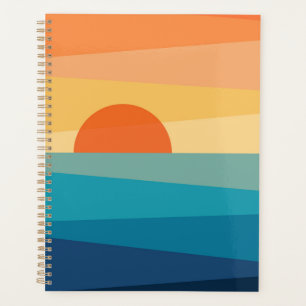 Abstract geometric sunrise planner