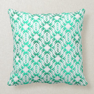 Abstract geometric teal pattern. cushion