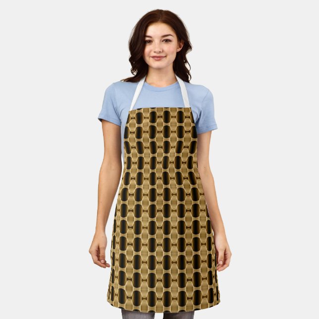 Abstract geometric texture apron (Worn)