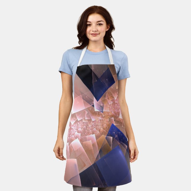 Abstract geometric textured decoration apron (Worn)