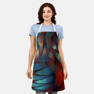 Abstract geometric textured decoration apron