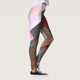 Abstract geometric textured decoration leggings