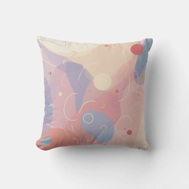Abstract Geometric Throw Pillow (Front)