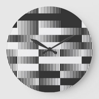 Abstract geometric: transitional effect pattern. large clock