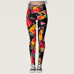 Abstract, Geometric, Triangles, Geometric Shapes L Leggings