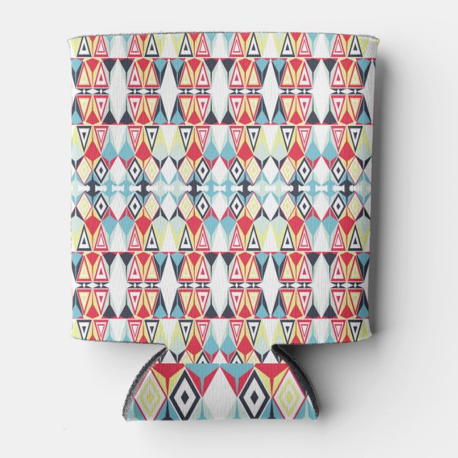 Abstract Geometric Tribal Line Pattern Can Cooler (Front)