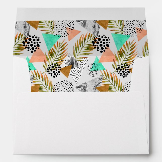 Abstract Geometric Tropical Leaf Pattern Envelope (Back (Bottom))