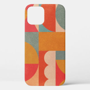 Abstract Geometric: Vintage Paper Texture iPhone 12 Case