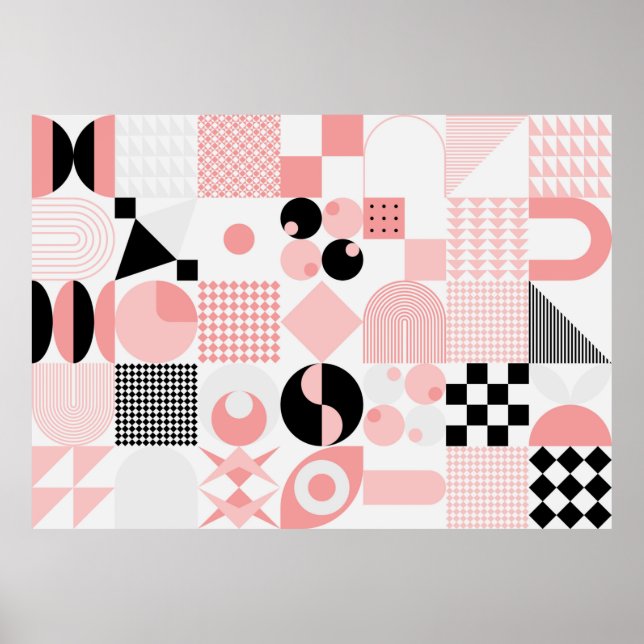 Abstract geometric vintage pattern made with simpl poster (Front)