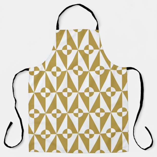Abstract Geometric: Vintage Seamless Pattern Apron (Front)
