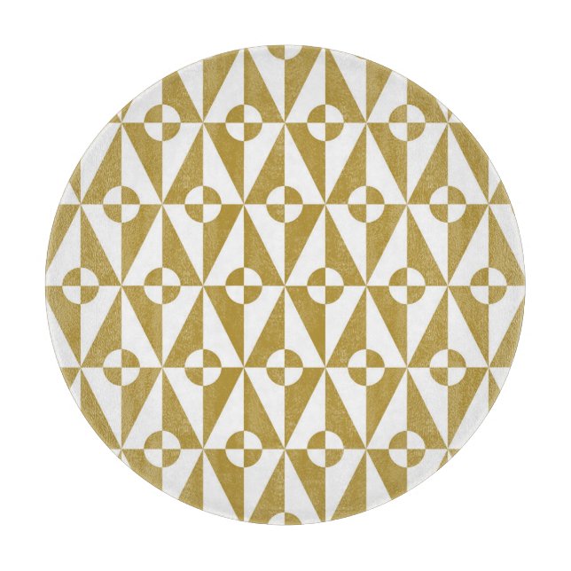 Abstract Geometric: Vintage Seamless Pattern Cutting Board (Front)