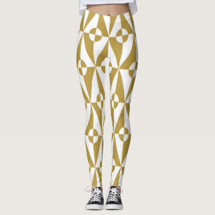 Abstract Geometric: Vintage Seamless Pattern Leggings