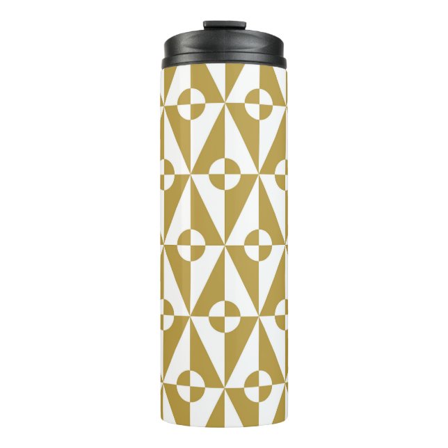 Abstract Geometric: Vintage Seamless Pattern Thermal Tumbler (Front)