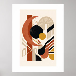Abstract Geometric Wall Art Print | Mid Century Mo