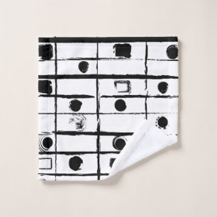 abstract geometric wash cloth