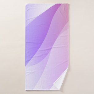 Abstract Geometric Wave Shape with Gradient Soft C Bath Towel