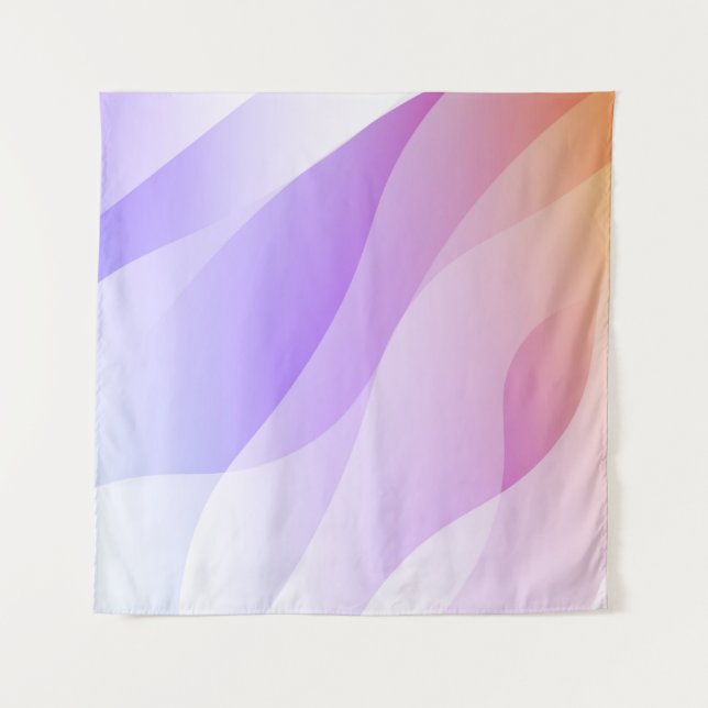 Abstract Geometric Wave Shape with Gradient Soft C Tapestry (Front)