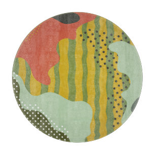 Abstract Geometric Waves Creative Background Cutting Board