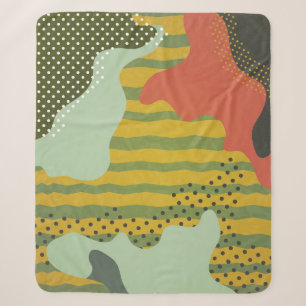 Abstract Geometric Waves Creative Background Sherpa Blanket
