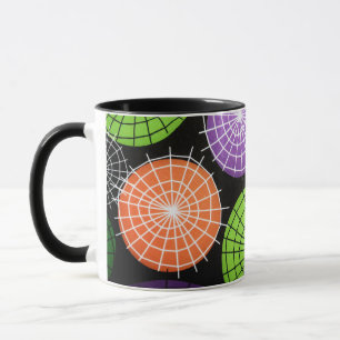 Abstract Geometric Web Circles – Vibrant Modern Mug