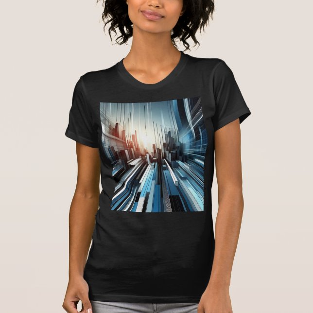 Abstract Geometric Woman T-shirt (Front)