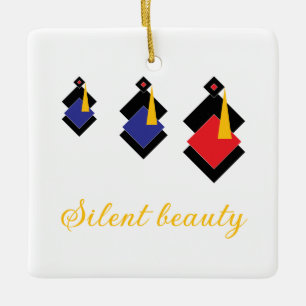 Abstract Geometric Women Modern Minimalist  Ceramic Ornament